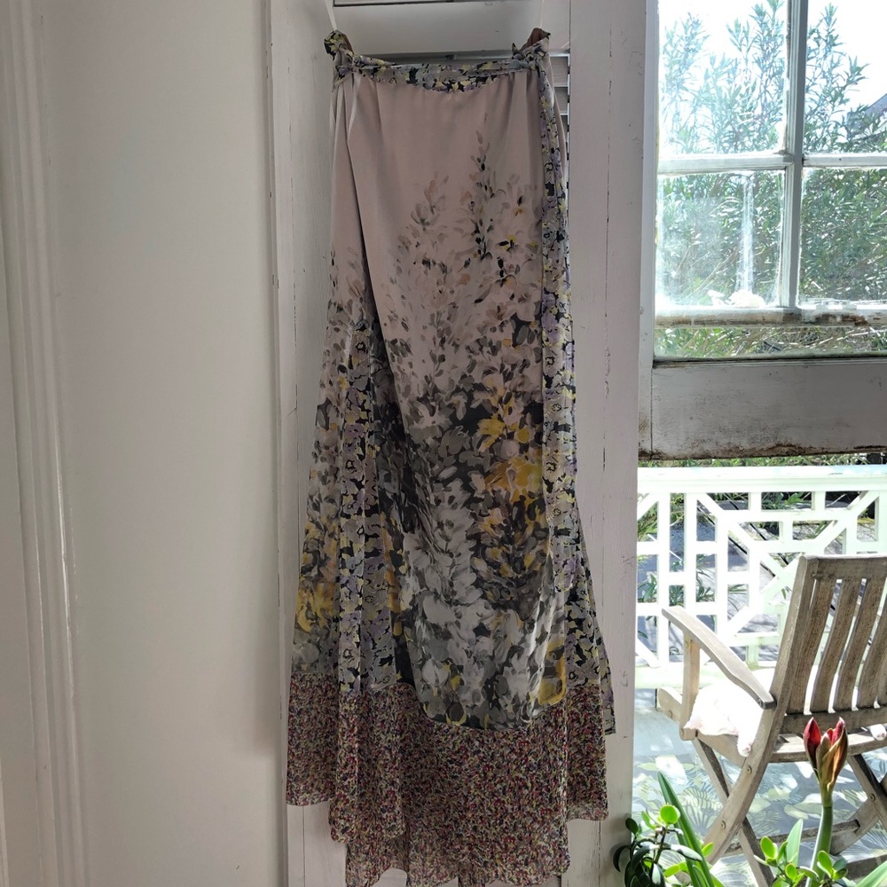 Long Byron Lars floral skirt